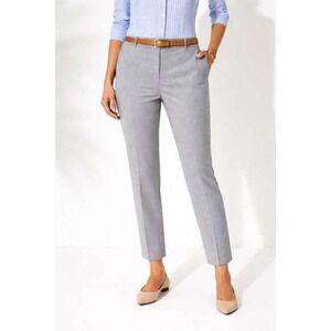 J.McLaughlin Women Heather Gray Tailored Straight Leg Dress Pants Size 0 Stretch